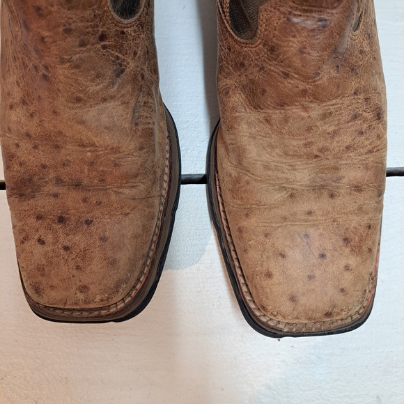 Durango Tan and Gray Heeled Boots - Picture 3 of 7